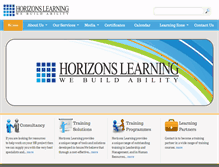 Tablet Screenshot of horizonslearning.co.uk